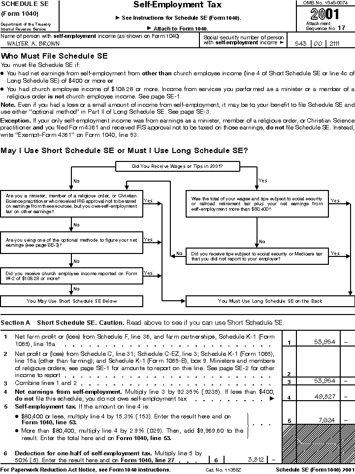 Publication 225, Farmer's Tax Guide; Chapter 20 - Sample Return