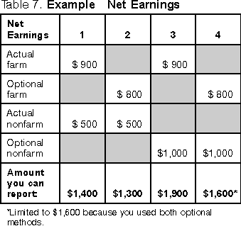 Table 7. Example &mdash; Net Earnings