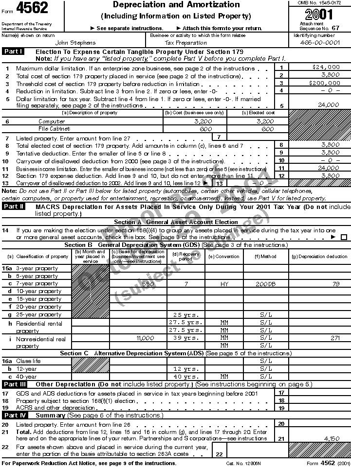 Worksheets Form 8829 Worksheet publication 587 business use of your home schedule c example john 4562