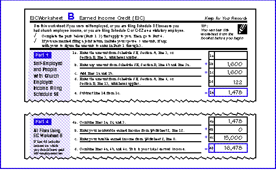 Printables Eic Worksheet A publication 596 earned income credit eic chapter 7 detailed greens worksheet b page 1
